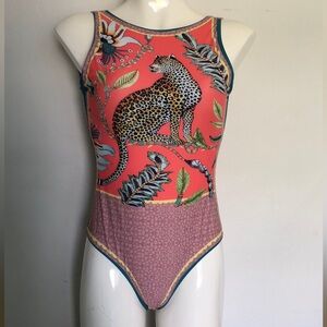 One piece swimsuit leopard print
